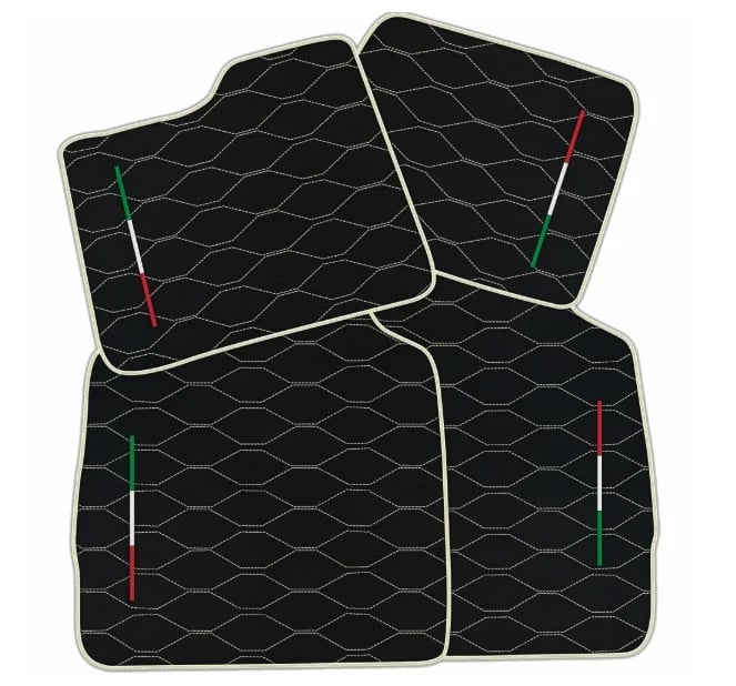 Ferrari Purosangue diamond leather floor mats with diamond quilted pattern and luxury finish 2023-2024