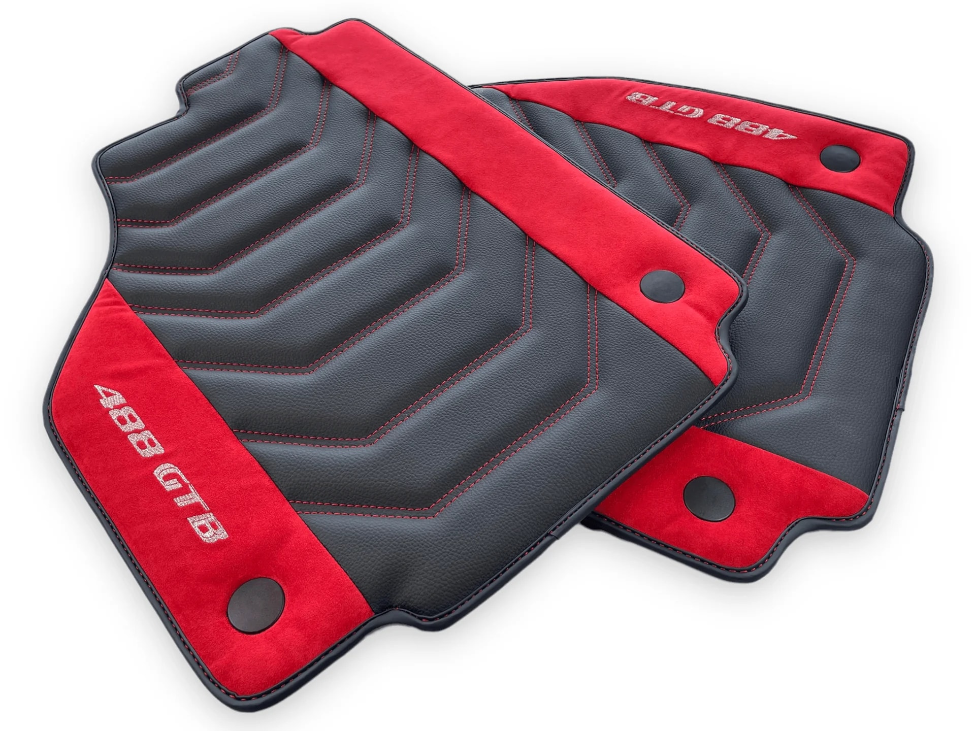 Diamond leather floor mat for Ferrari 488 GTB