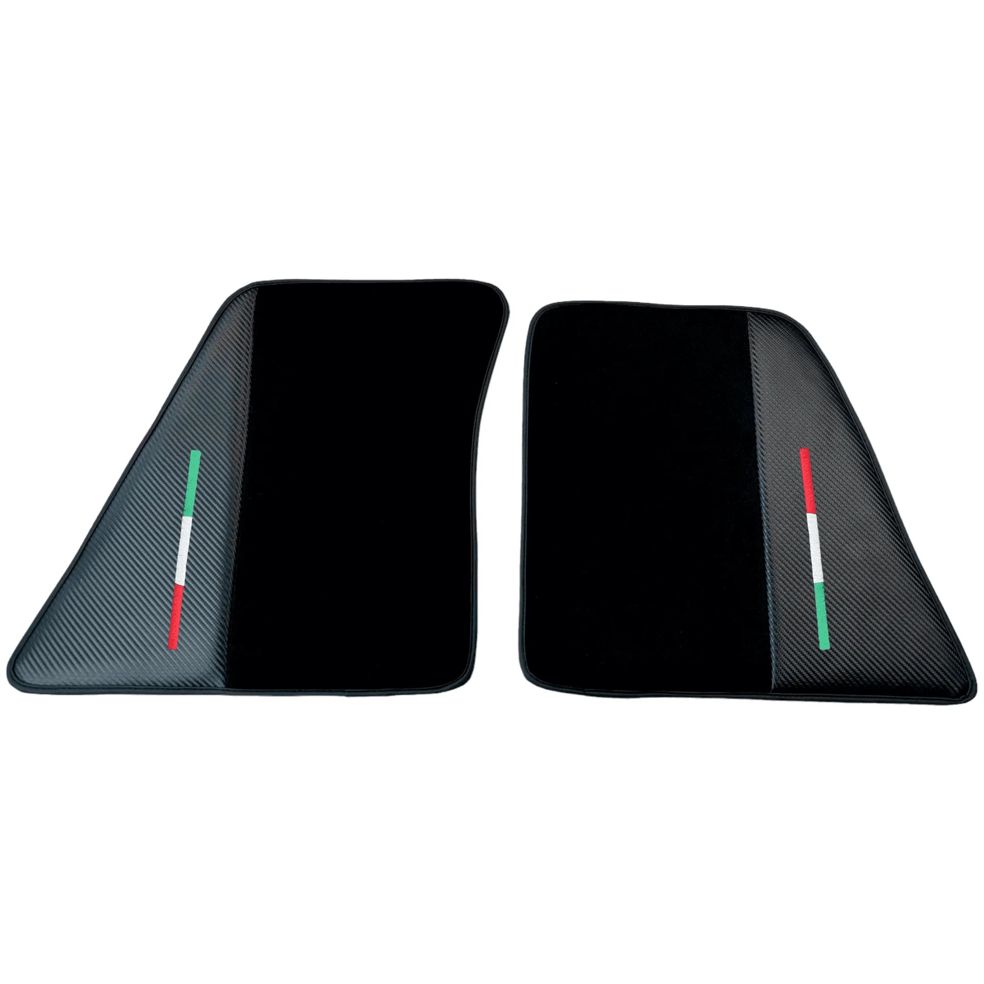 Black Floor Mats for Ferrari 296 GTB (2022-2025) with Carbon Fiber