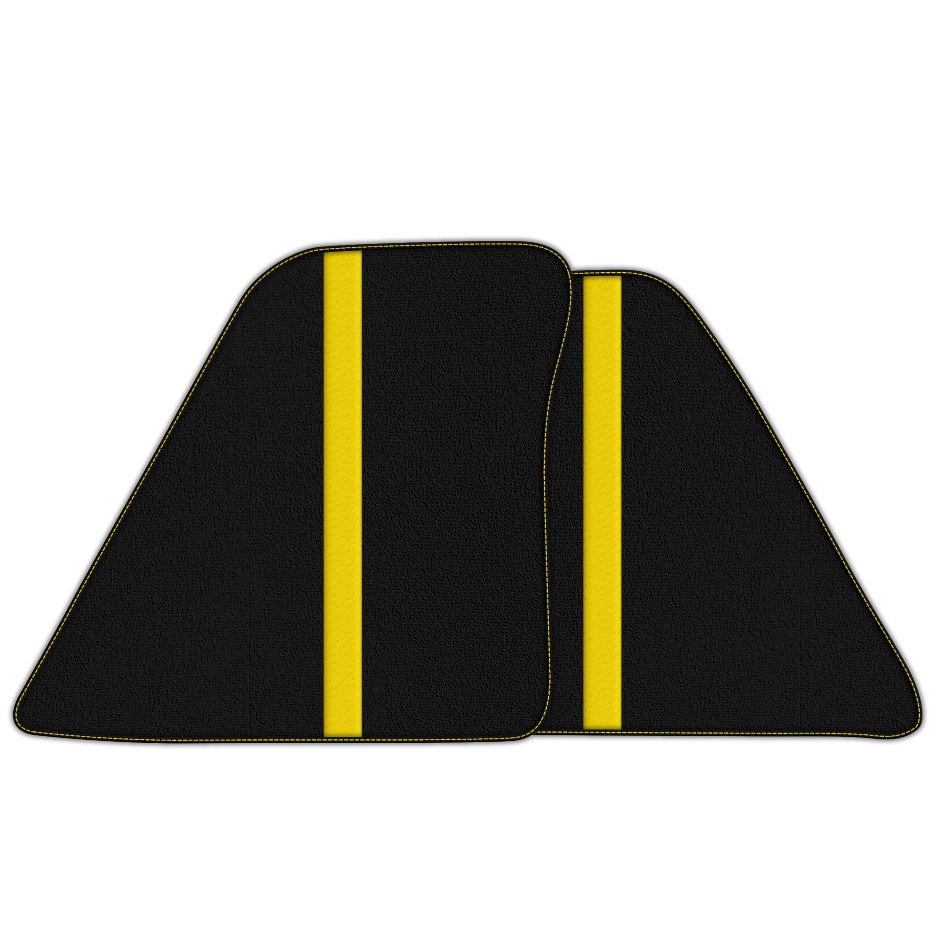 Tapis de sol sur mesure Ferrari 296 GTB, qualité premium, design noir élégant avec accents jaunes.