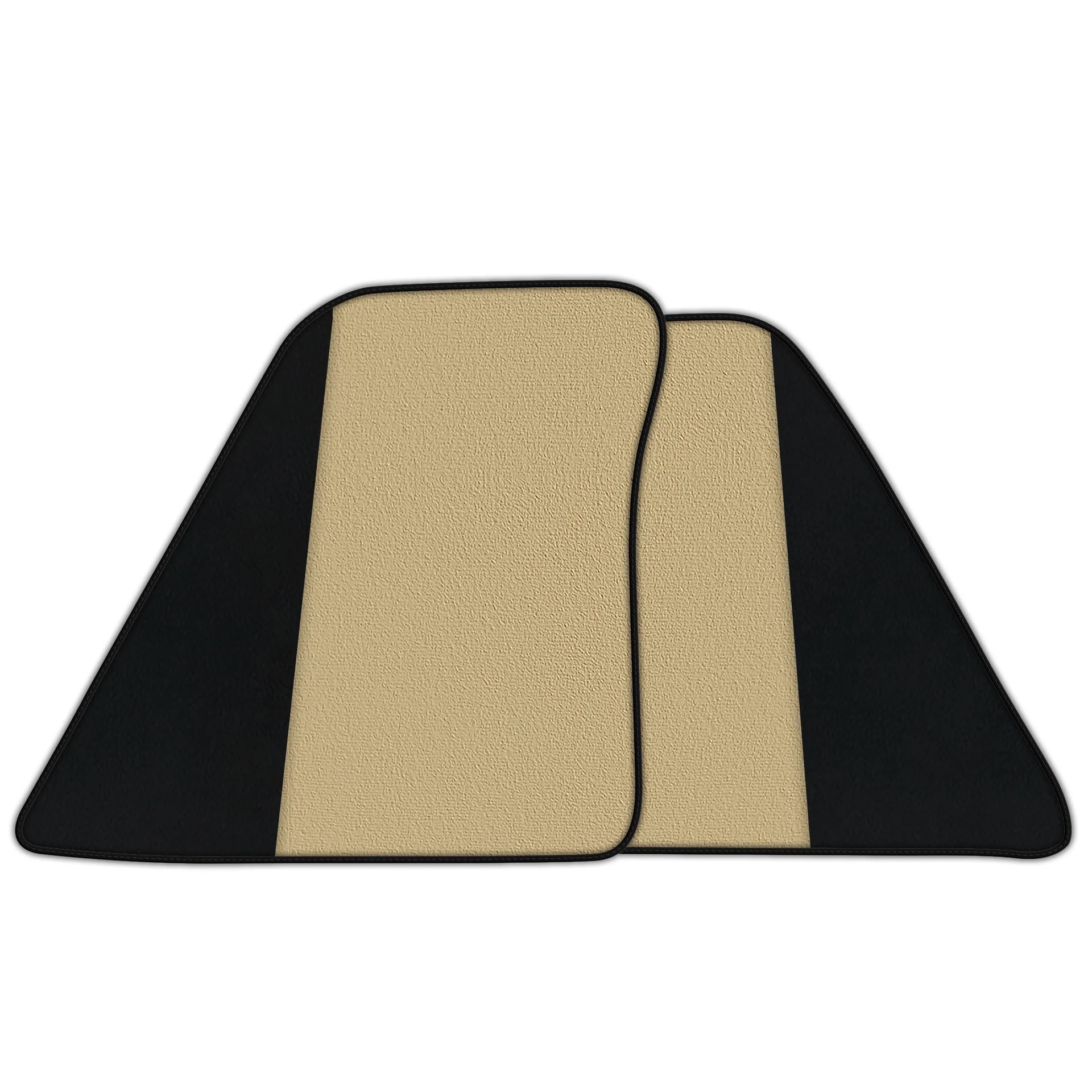 Ferrari 296 GTB floor mats, custom fit, premium quality, precise fitment, featuring a stylish beige and black design.