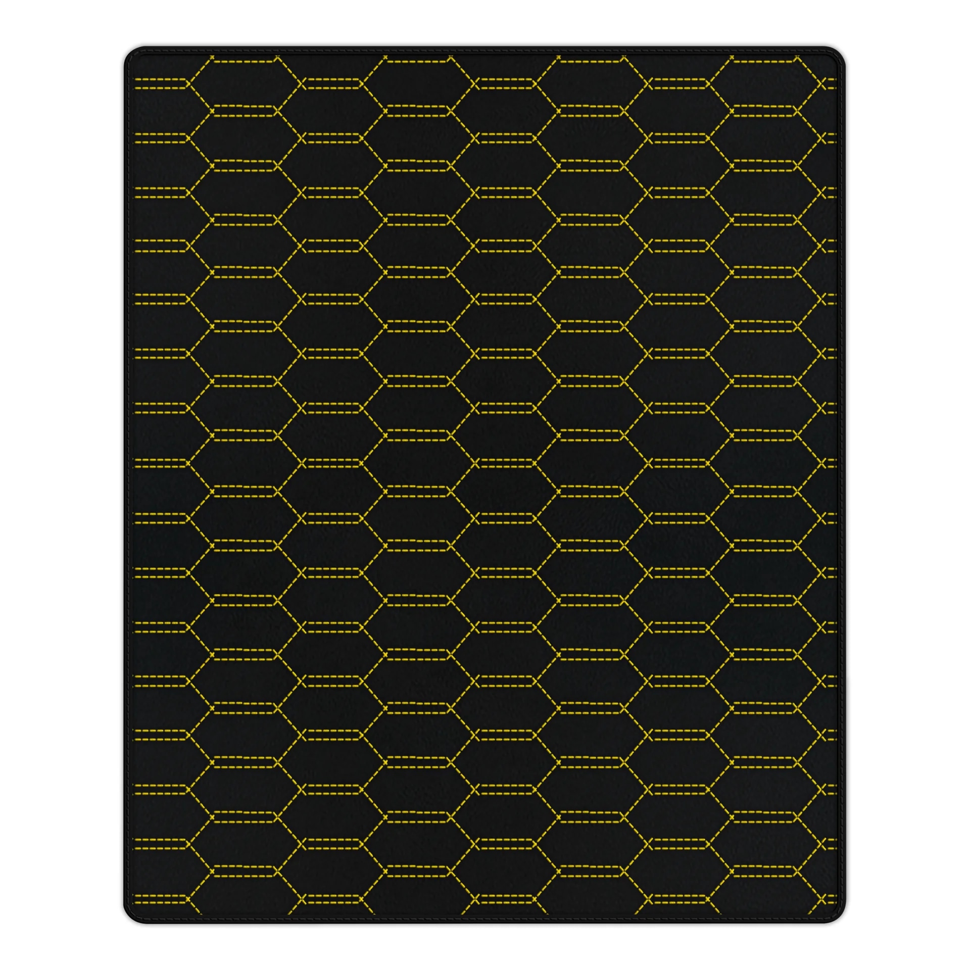 Tapis de sol sur mesure Ferrari 296 GTB, matériau de qualité supérieure, ajustement précis, design moderne avec coutures jaun