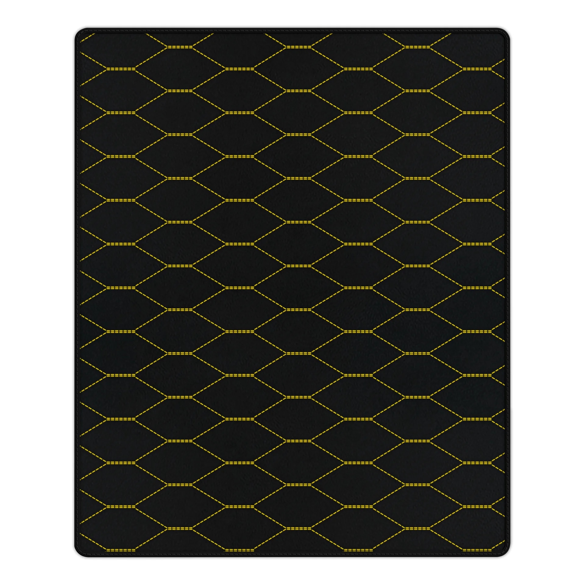 Tapis de sol sur mesure Ferrari 296 GTB, matériau de qualité premium, ajustement précis avec motif hexagonal élégant noir et