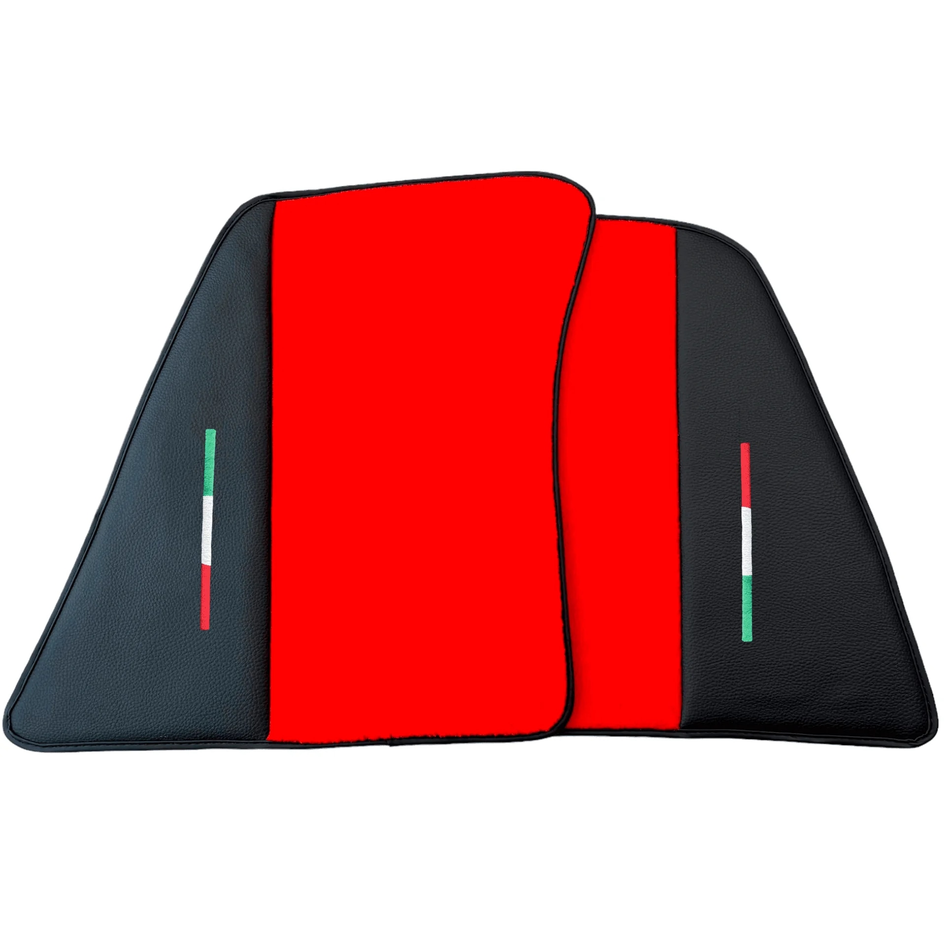Ferrari 296 GTB custom fit floor mats, premium quality, precise fitment, featuring vibrant red and black design.