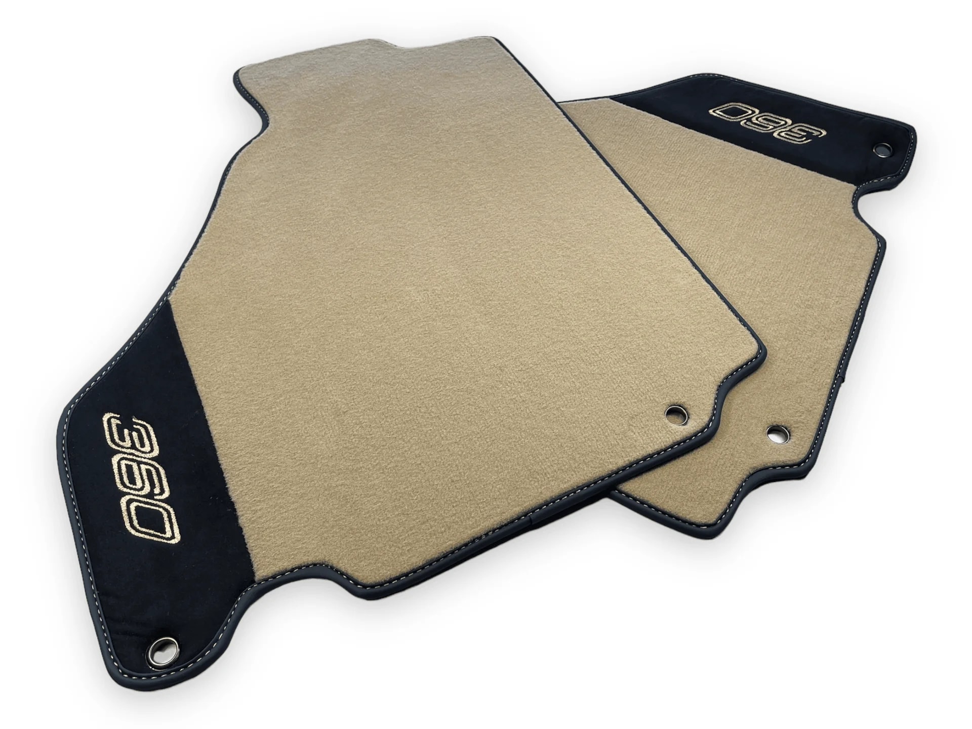 Beige Alcantara floor mats for Ferrari 360 Modena