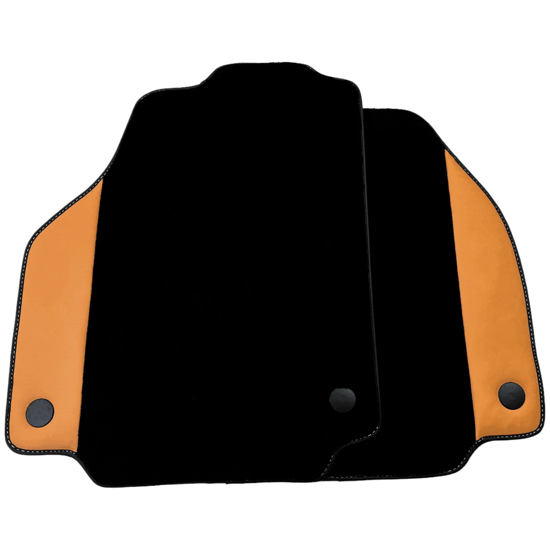 定制適合Ferrari 458的地墊,優質材料,精確合身,黑橙色設計時尚。