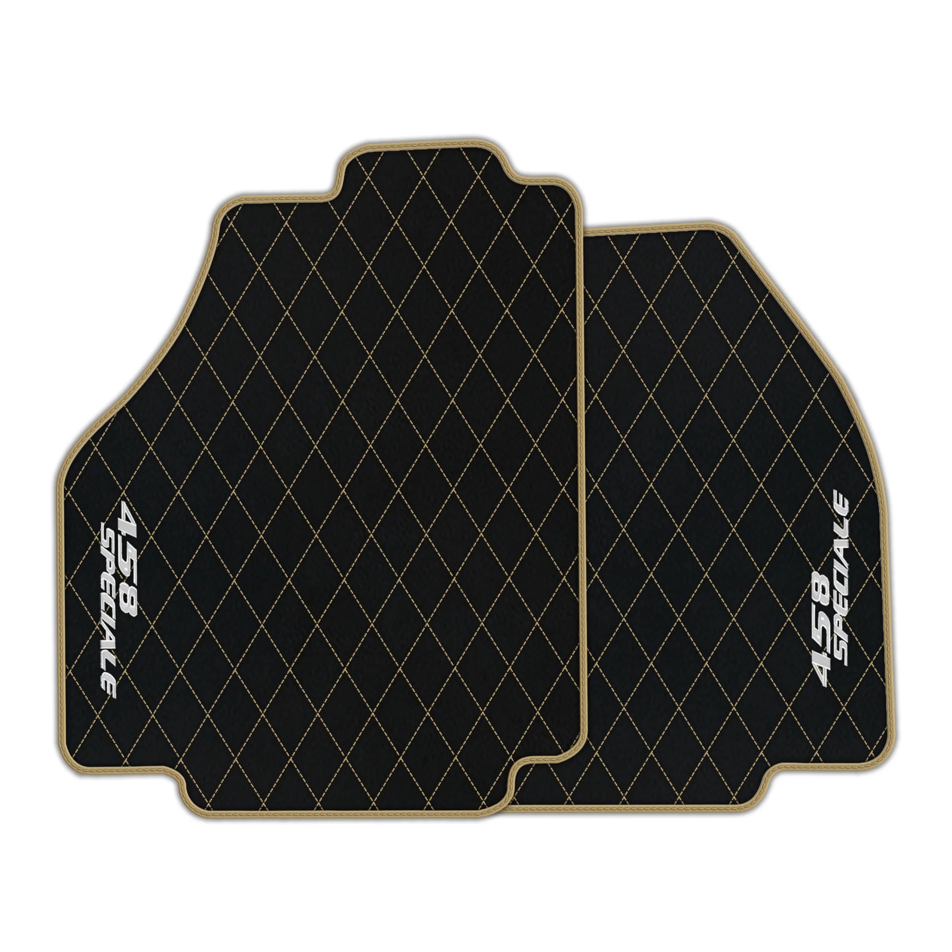 Tapis de sol Ferrari 458, qualité premium, ajustement sur mesure, noir avec motif en diamant, parfait pour intérieurs luxueux