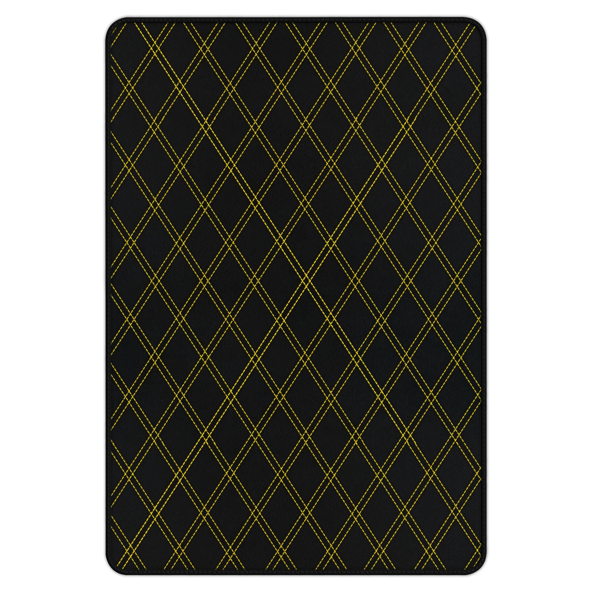 高品質定制法拉利458地墊,精確合身,時尚黑黃菱形圖案。