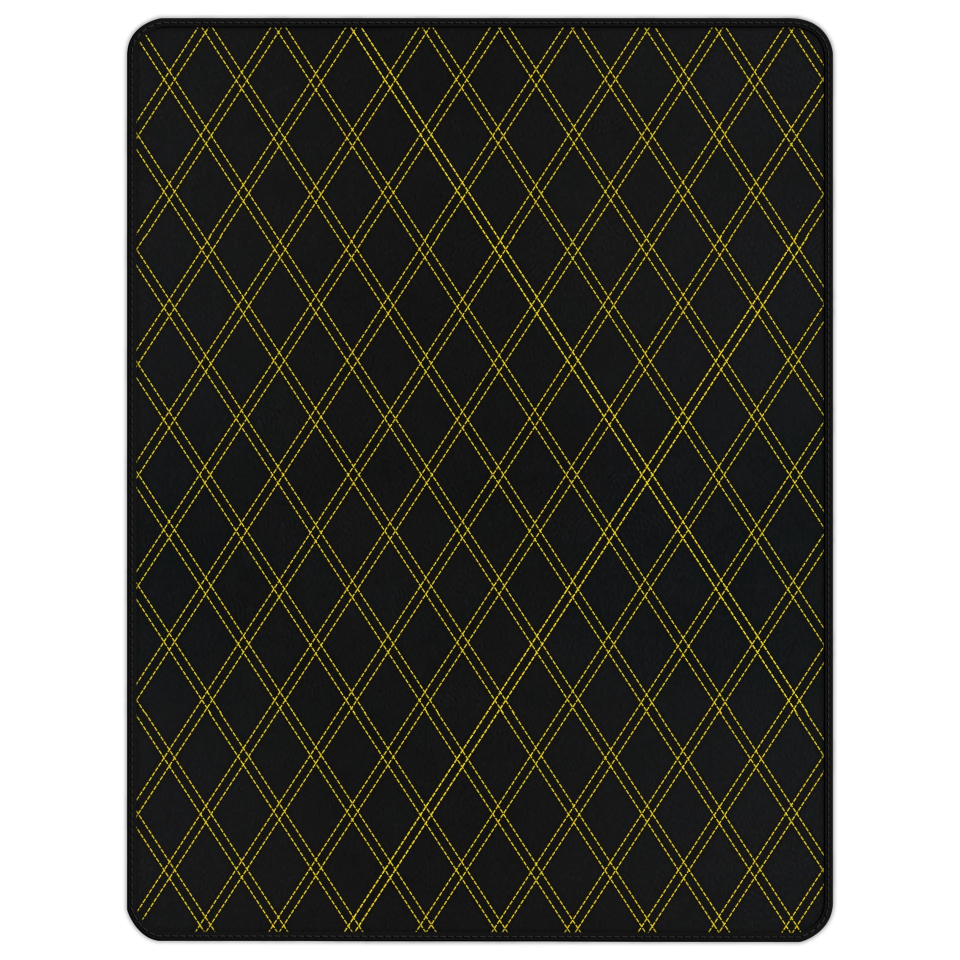 法拉利488專用地墊,優質精確合身,時尚黑色設計搭配黃色縫線。