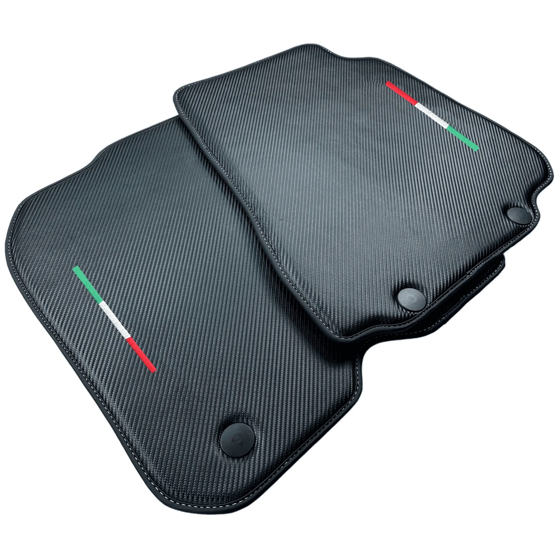 Ferrari 812 Superfast custom fit floor mats, premium quality material, precise fitment, stylish design with Italian colors.