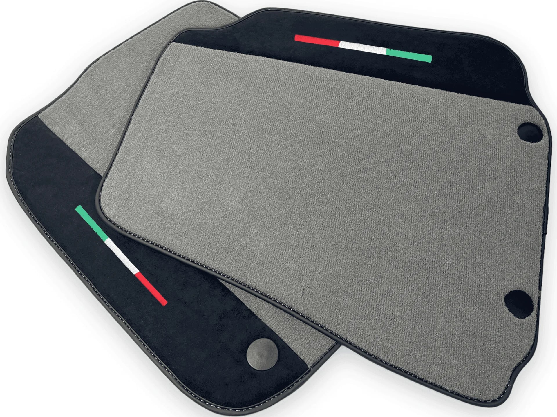 Gray Floor Mats For Ferrari F12 Berlinetta (2012-2022) With Alcantara Leather