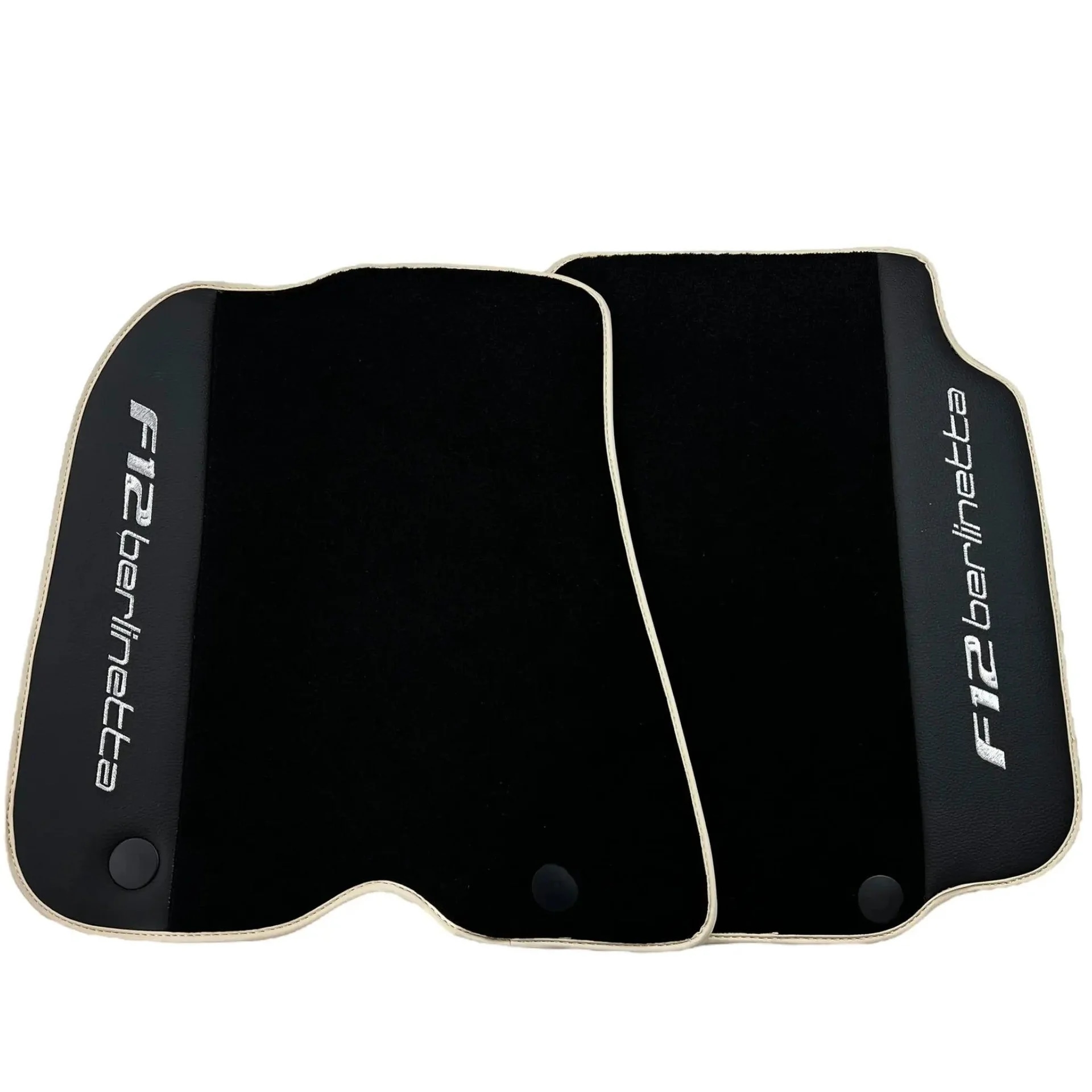 Premium Ferrari F12 Berlinetta floor mats, custom fit for precise fitment, featuring high-quality materials and elegant desig