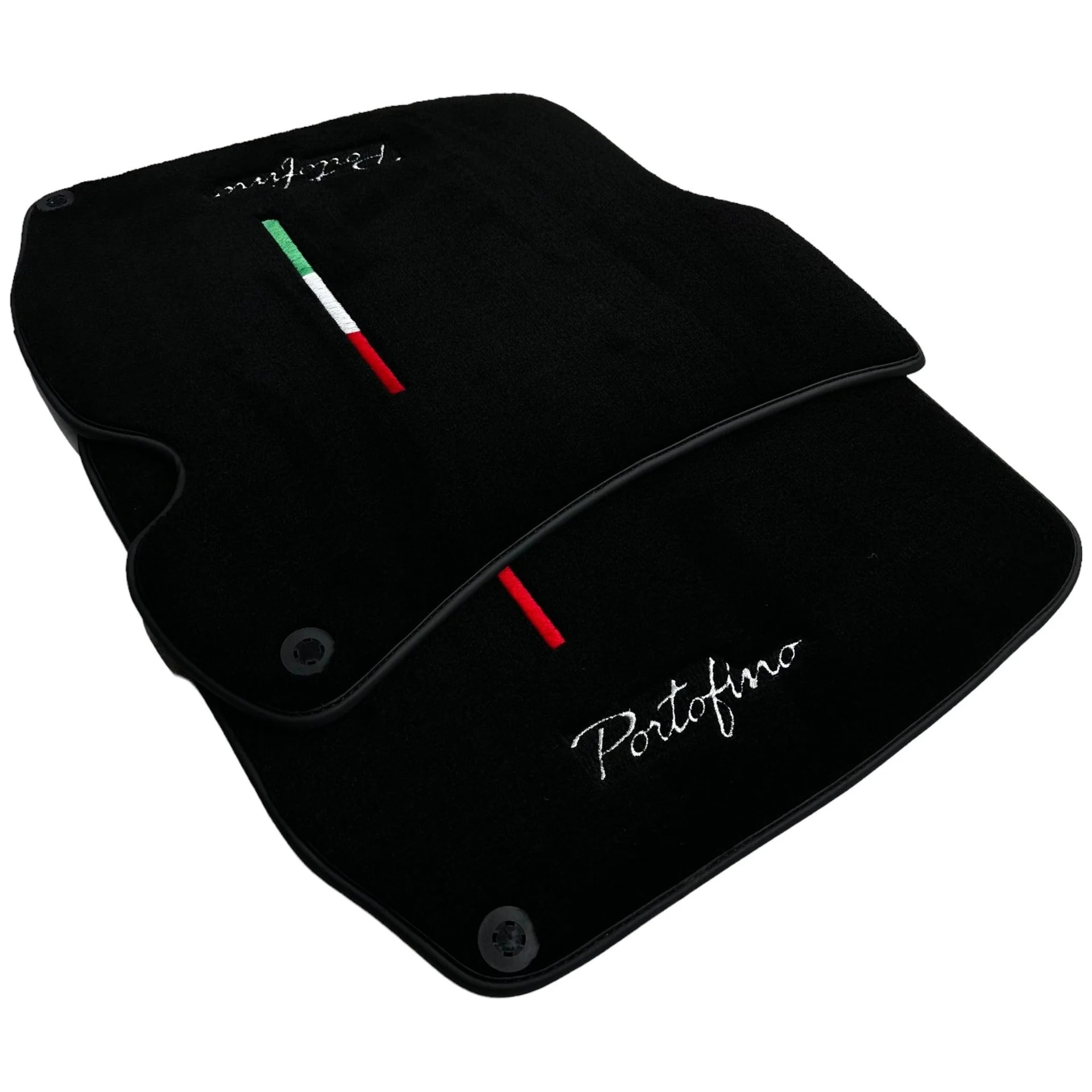 Luxury black floor mats for Ferrari Portofino