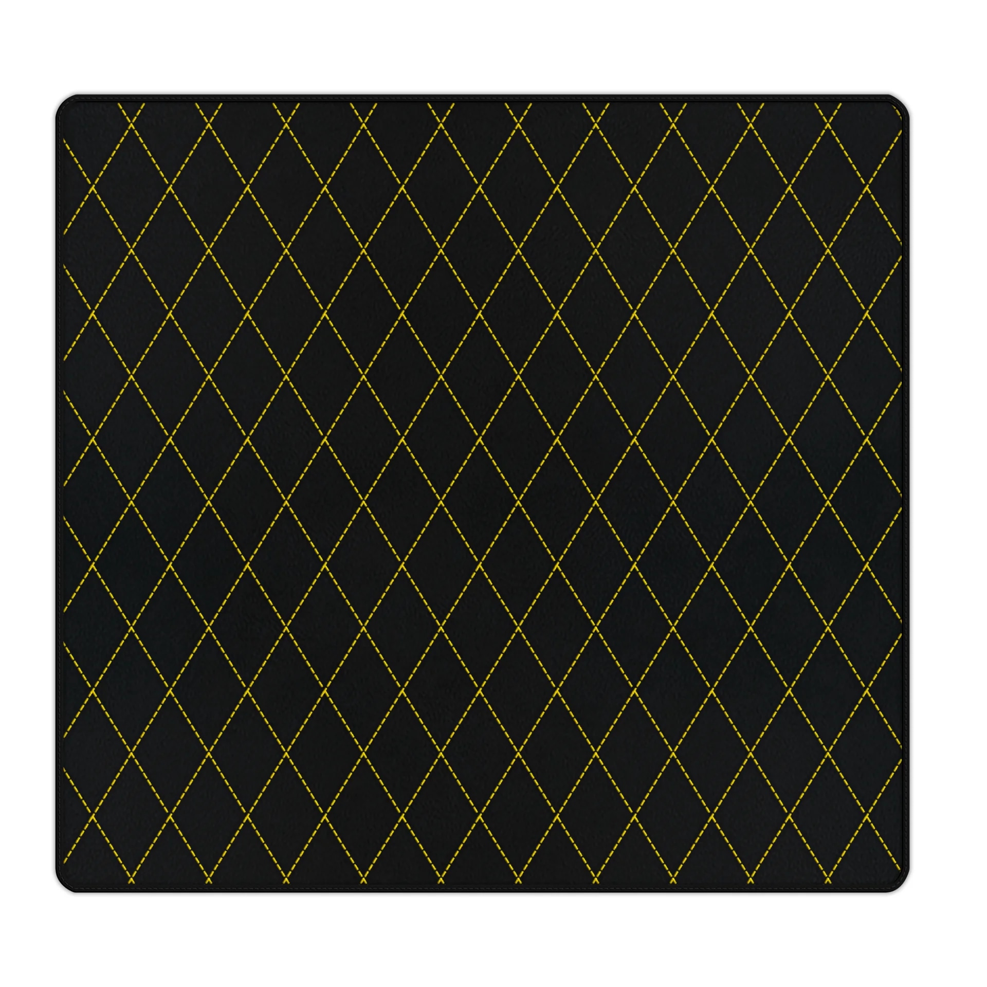 Ferrari Portofino custom fit floor mat, premium quality with precise fitment, featuring a stylish black design with yellow st