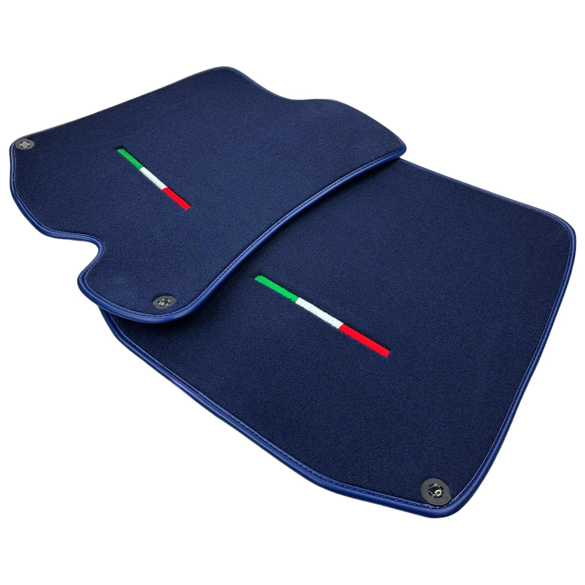 Dark Blue Luxury Floor Mats for Ferrari Portofino Front View