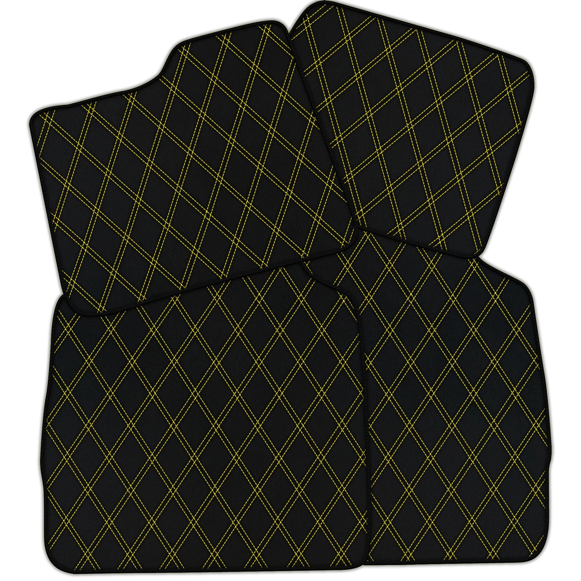 Customizable Double Diamond Pattern Floor Mats for Ferrari Purosangue