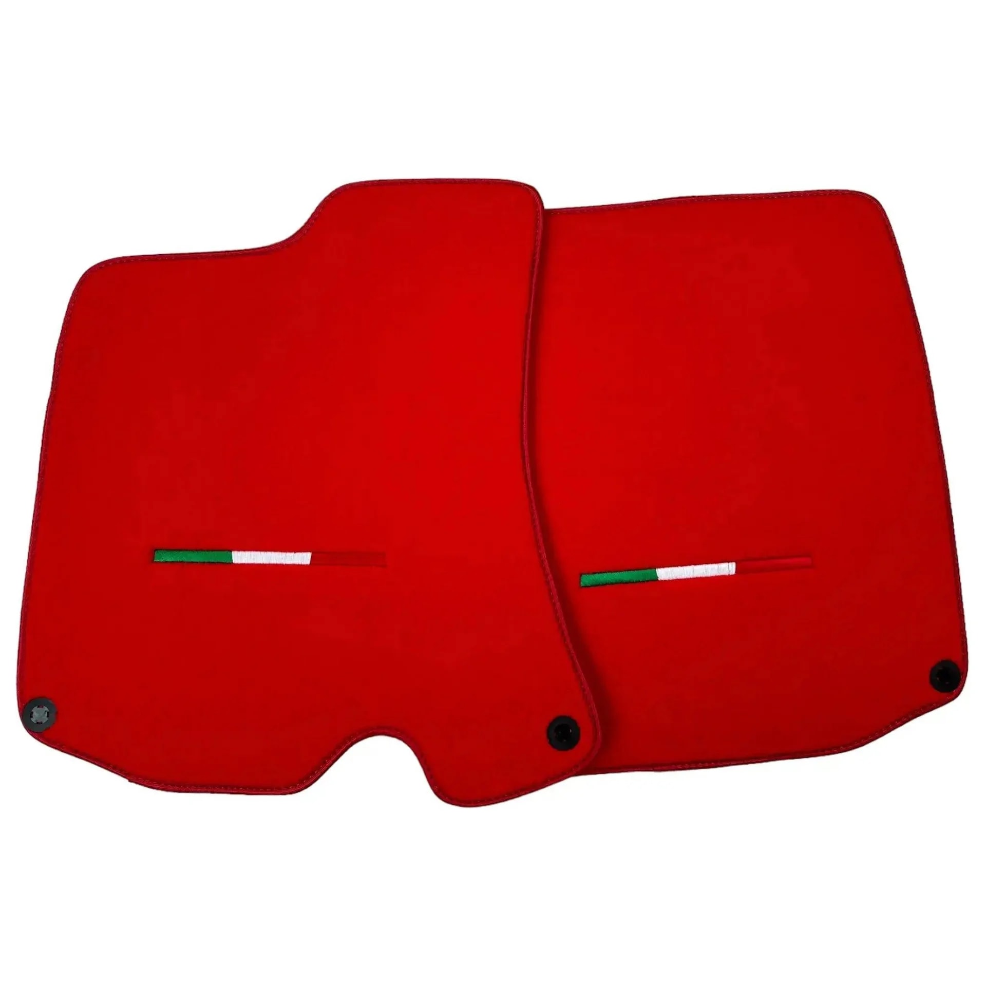 Red floor mats for Ferrari Roma interior