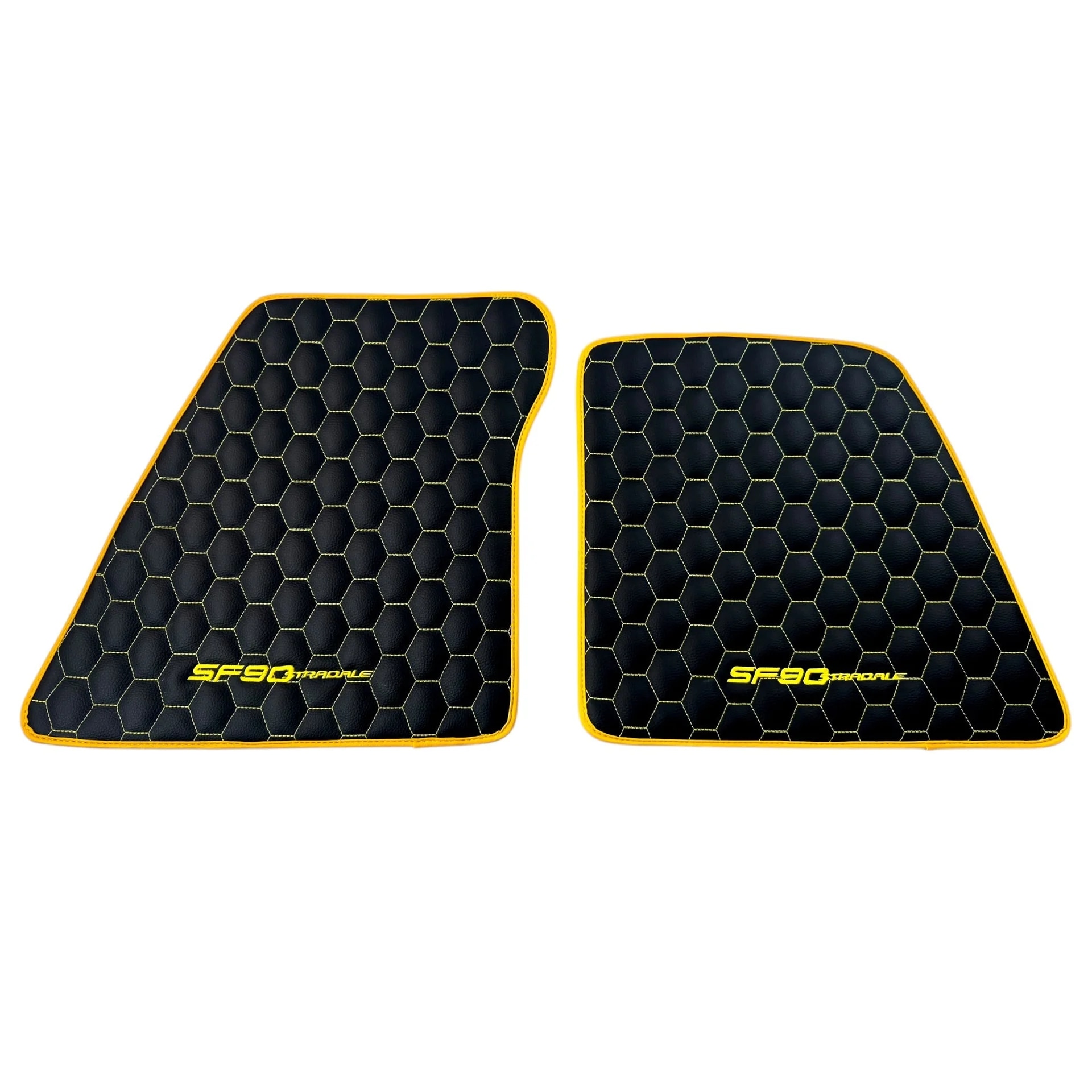 Ferrari SF90 Stradale custom fit floor mats with premium quality, precise fitment, and stylish hexagonal design.